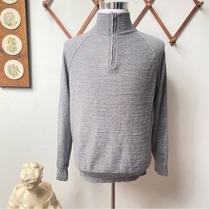 J Crew Quarter Zip Textured Sweater